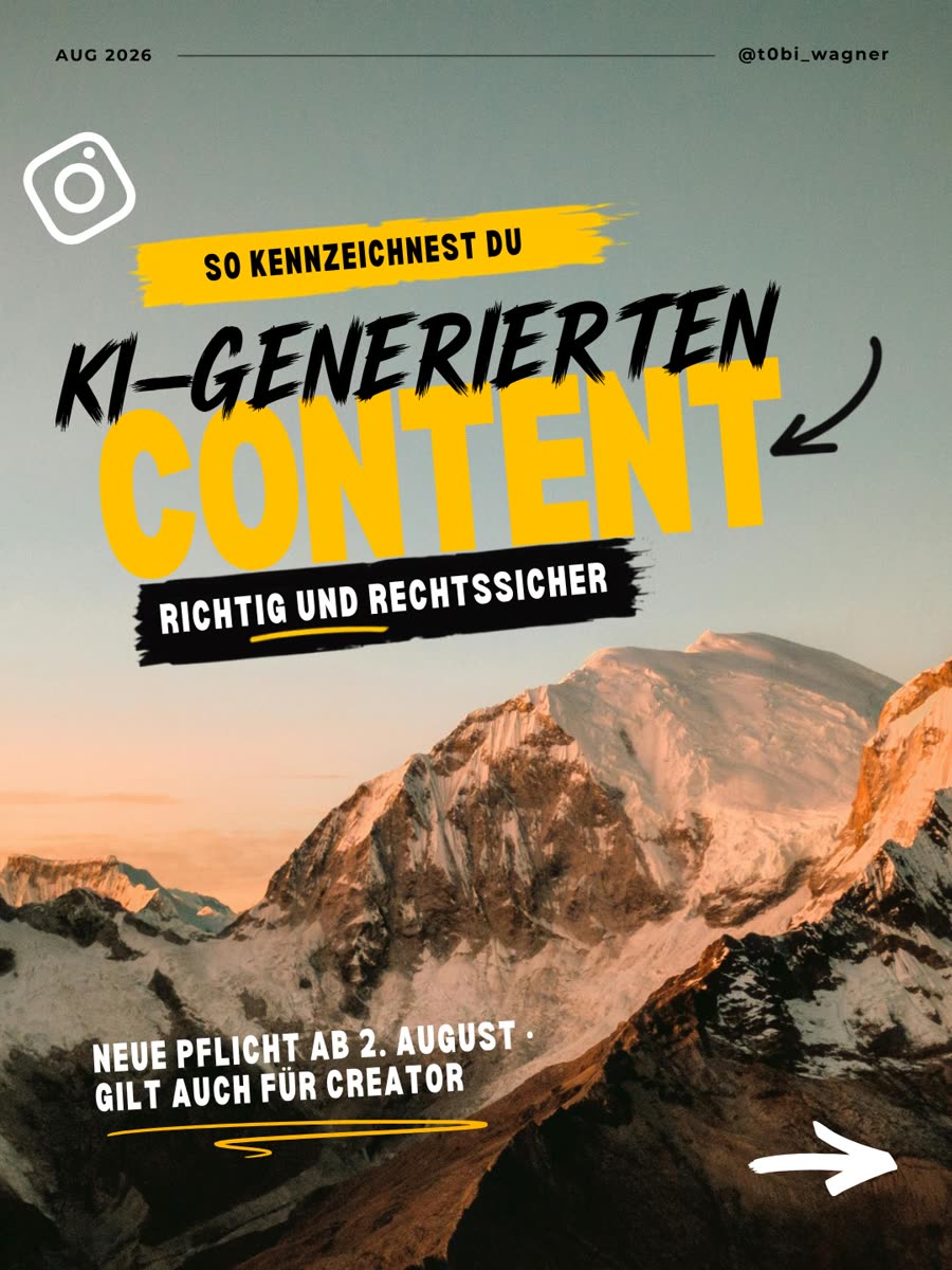 Instagram-Beitrag: KI-generierten Content richtig kennzeichnen