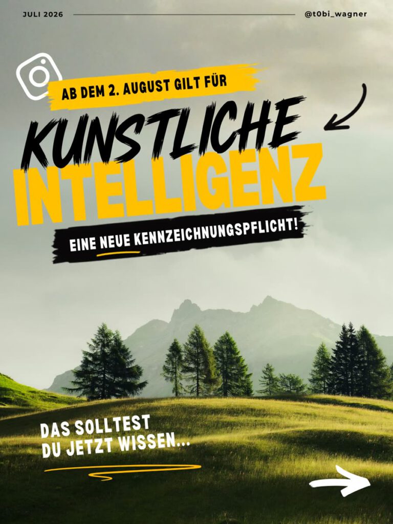 Instagram-Beitrag zur KI-Kennzeichnungspflicht